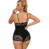 ohyeah Women Sexy Onesies Pajamas Lace V-Neck Sleeveless One Piece Bodysuit Modal Jumpsuit Shorts Romper Overall Loungewear