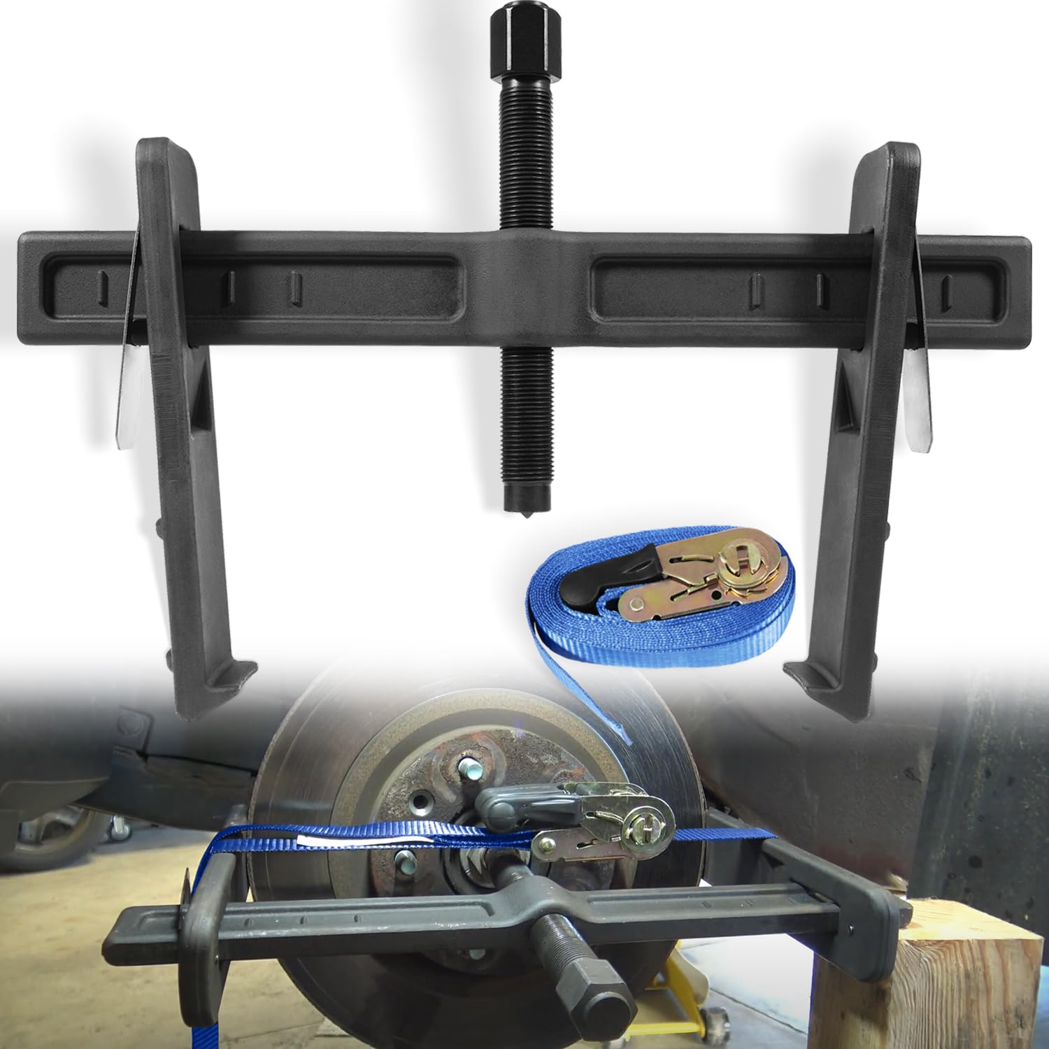 Photo 1 of Camoo Brake Drum and Rotor Puller Removers Brake Drum Hub Puller for Removing Wheels Gears Flywheels Pulleys Hub Drums, Rotors, Drive Wheels, Flywheels #6980