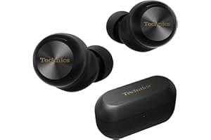Technics Reference Class Hi-Fi Wireless Earbuds, Dolby Atmos, Head Tracking, Adaptive Noise Cancelling, 3 Device Multipoint, 10-hr Battery, Wireless Charging, in Ear Headphones - EAH-AZ100-K (Black)