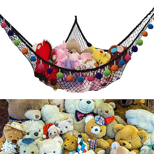Teddy Miniowls Storage Hammock Animal Storage Miniowls Storage Bag Pink Stuffed Animal Net Or
