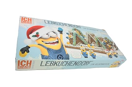 Minion Lebkuchenhaus Lebkuchen Bastelsatz Bausatz mit zwei Minions 2D Figuren