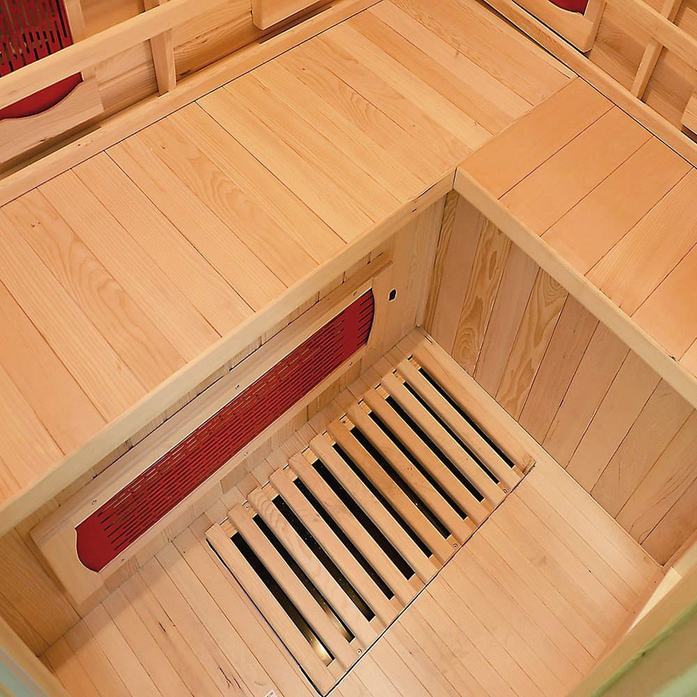 Wärme im Inneren einer Infrarotkabine