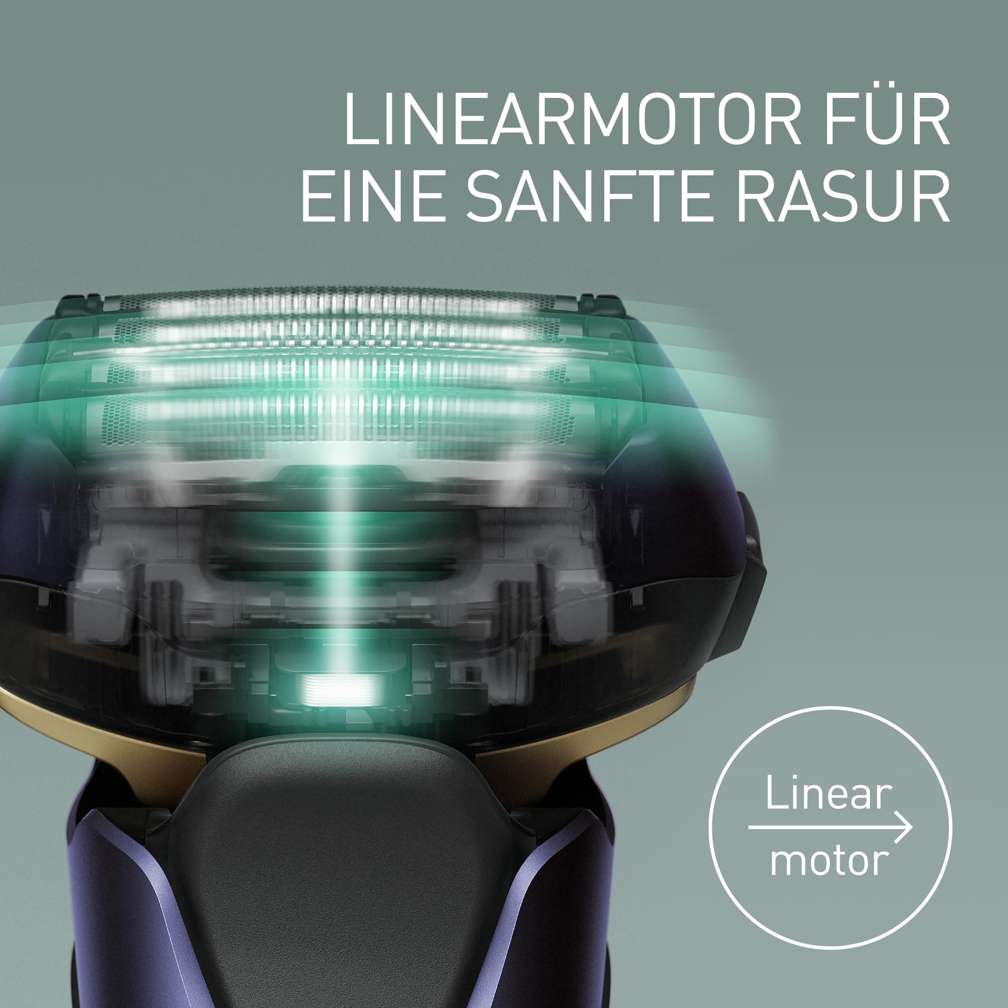 Panasonic Series 800 ES-LV67 Elektrischer Nass- & Trockenrasierer, 5-fach-Scherkopf Mit Linearmotor Und Bartsensor Technologie, Inklusive Pop-up Trimmer Und 16D-Multi-Flex-Kopf, Navy Blau 5