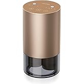 Waterless Diffusers with Dual Nozzle for Essential Oils Mini Scent Air Machine with 5 Timer Settings, 4 Mist Levels with Vehicle Mode for Car Home Room Studio Office, Metal Desert Titanium