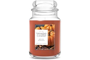 Yankee Candle Spiced Pumpkin, Fall Scented Candle, 22oz Large Jar with up to 150 Hour Burn Time