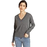 EURKEA Women's 100% Cashmere Deep V Neck Sweater, Long Sleeve Pullover, Tops for Women, Gifts Ready