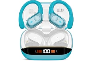 Wireless Earbuds, 75H Bluetooth 5.4 Headphones, Sport Wireless Earphones with 4 ENC Mic, Stereo Bass, IP7, Bluetooth Earbuds 