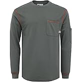 VATRENUS FR Shirts Crewneck 5.5oz Lightweight Flame Resistant 100% Cotton Men's Pre-Washed Fire Retardant Workwear