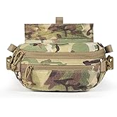 LONLOKE Tactical Hanger Pouch,Compact Abdominal Dangler Drop Fanny Pack with Hook and Loop