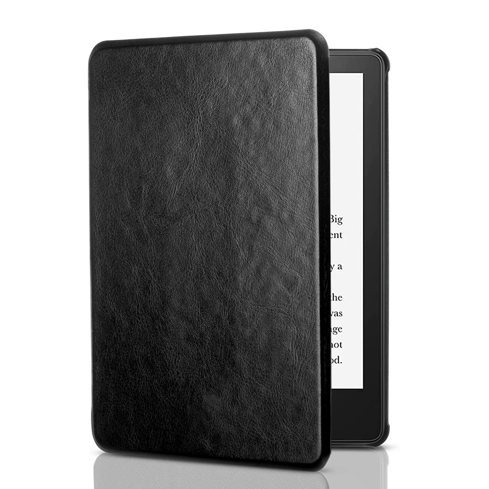 SCSVPN Case for 6.8'' Kindle Paperwhite (11th Generation-2021) and Kindle Paperwhite Signature Edition, Slim PU Leather Shell Cover with Hand Strap, Auto Wake/Sleep for Kindle Paperwhite 2021, Black