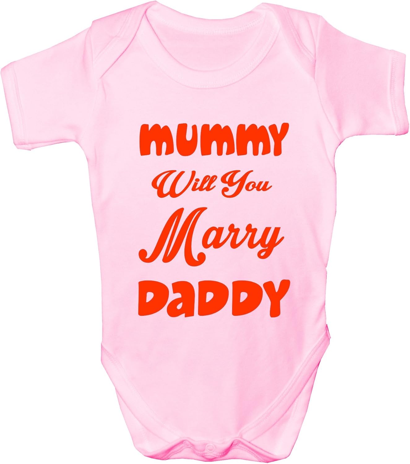 Mummy Will You Marry Daddy Funny Boys Girls Baby Babygrow Gift Age 03