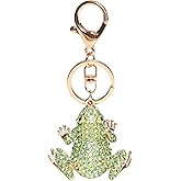 lukeerit Green frog keychain, suitable for hanging on bicycles, backpacks, handbags, sports gym bags