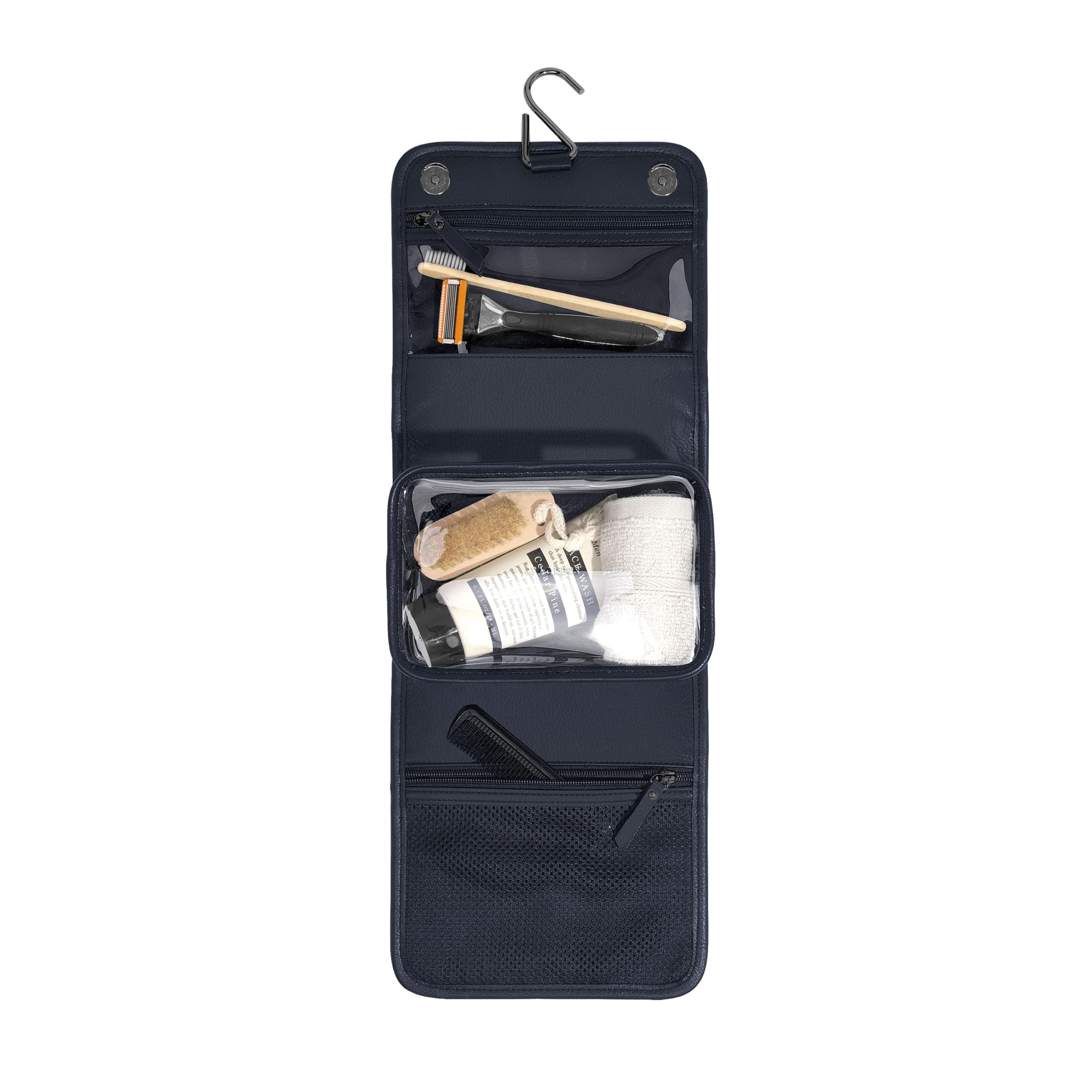 Stackers Navy Blue Small Hanging Washbag