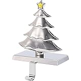 BIRDROCK HOME Christmas Stocking Holders for Mantle - Holiday Decorations - Mantle Fireplace Topper - Metal Hanger for Stocki