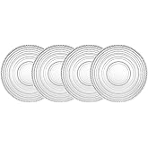 Godinger Glass Dinner Plates, Dinnerware Plate Set - Lumina,10.5", Set of 4