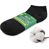 HOT FEET Men Thin Cotton No Show Summer Socks - 5 Pack Low Cut Moisture Wicking Lightweight Socks, Light Ankle Footie
