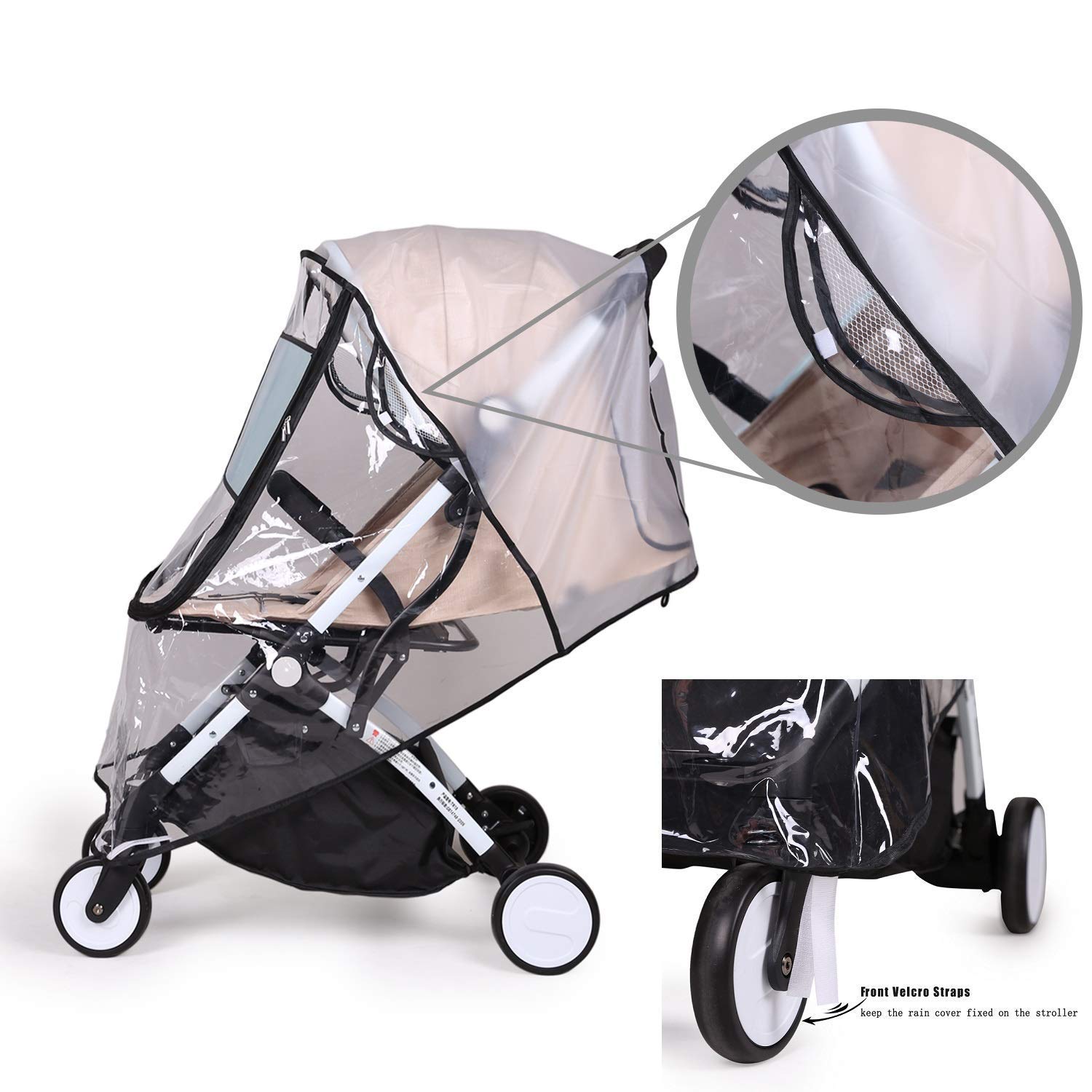 Bemece Stroller Rain Cover Universal, Baby Travel Weather Shield, Windproof Waterproof, Protect from Dust Snow : Baby