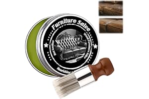GHENGUA Furniture Salve & Brush,Leather and Wood Furniture Salve for Home, Sofa, Car Seats，8oz (1 Set)