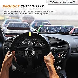 VOONKE Universal Racing Steering Wheel,13.6" Grip