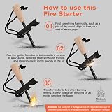 Flintronic Fire Starter Flint Striker Kit with Blow Tube Whistle Scraper view 4