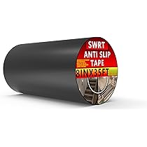 6 X 24 Inch Black 80 Grit Slip Resistant Safety Treads - Premium 10 Pre-Cut Outdoor Safety Tape