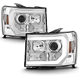 ACANII - For Updated LED Tube Style 2007-2013 GMC Sierra 1500 2500 3500 Projector Headlights Driver & Passenger Side