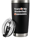 Panvola Tears Of My Basketball Opponents Basketball Gifts For Coach Players Teammates Athletes Brother Boyfriend Dad Husband Friend Vacuum Insulated Tumbler with Lid and Straw 20 oz Black