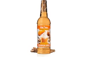JORDAN'S SKINNY MIXES Jordan's Skinny Syrups Sugar Free Coffee Syrup, Pumpkin Spice Flavor Drink Mix, Zero Calorie Flavoring for Chai Latte, Protein Shake, Food & More, Gluten Free, Keto Friendly, 25.4 Fl Oz, 1 Pack