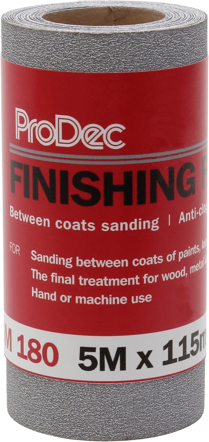ProDec 5m Roll 180 Grit Finishing Paper 115mm Abrasive Sanding Paper