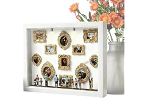 Small Museum of Us Frame, 22.7*31.4*3.7cm, Mini Museum Frames with Lights, Museums Silhouette Box, Shadow Box Frame Kit, for 