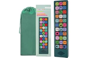 Skdtazrz AAC Device for Autism, Talking Button Speech Therapy Tool for Non Verbal Kids & Adults, 6 Recordable Voice Sound, Switchable Male/Female Voice, Alternative Communication Aids, Autism Toys