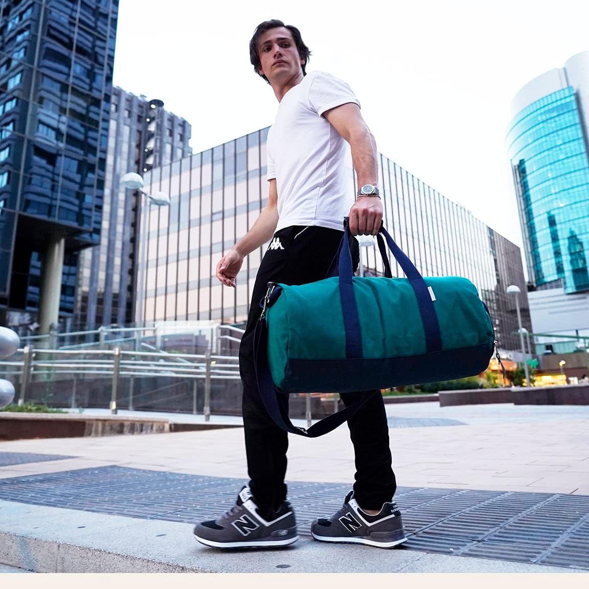  | Boarding Pass Forest Green "Work Hard, Play Hard" Duffel Bag | Travel Duffels
