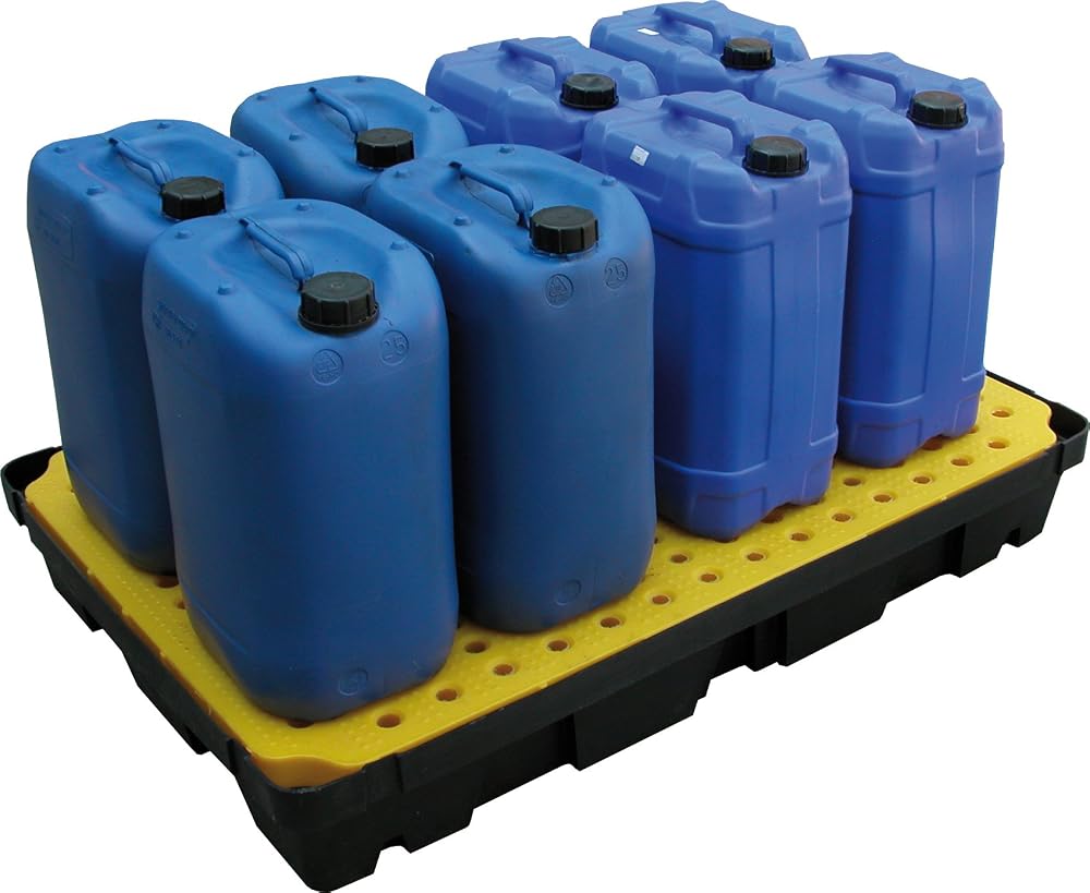 Yellowshield 100 Litre Spill Tray with Removable Grid for Drums and Containers