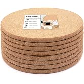 KITLAB Cork Trivets for Hot Dishes, Hot Pots and Pans, 8 Inch 8 Pcs | High Density Thick Cork Trivet, Heat Resistant, Large Coaster for Kitchen, Kitchen Essentials, Hot Pads for Countertop