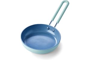 GreenPan Mini Healthy Ceramic Nonstick, 5" Round Egg Pan, PFAS-Free, Dishwasher Safe, Stay Cool Handle, Mint Green