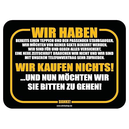 Wir haben bereits einen Teppich. Wir kaufen nichts. Briefkasten-Aufkleber Autoaufkleber Sticker Vinylaufkleber Decal