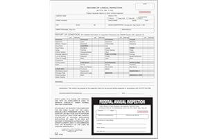 J. J. KELLER & ASSOCIATES, INC. J. J. Keller 10-Pack, Record of Annual Inspection Form with Inspection Decal, 2-Ply Carbonless Form, DOT Compliant