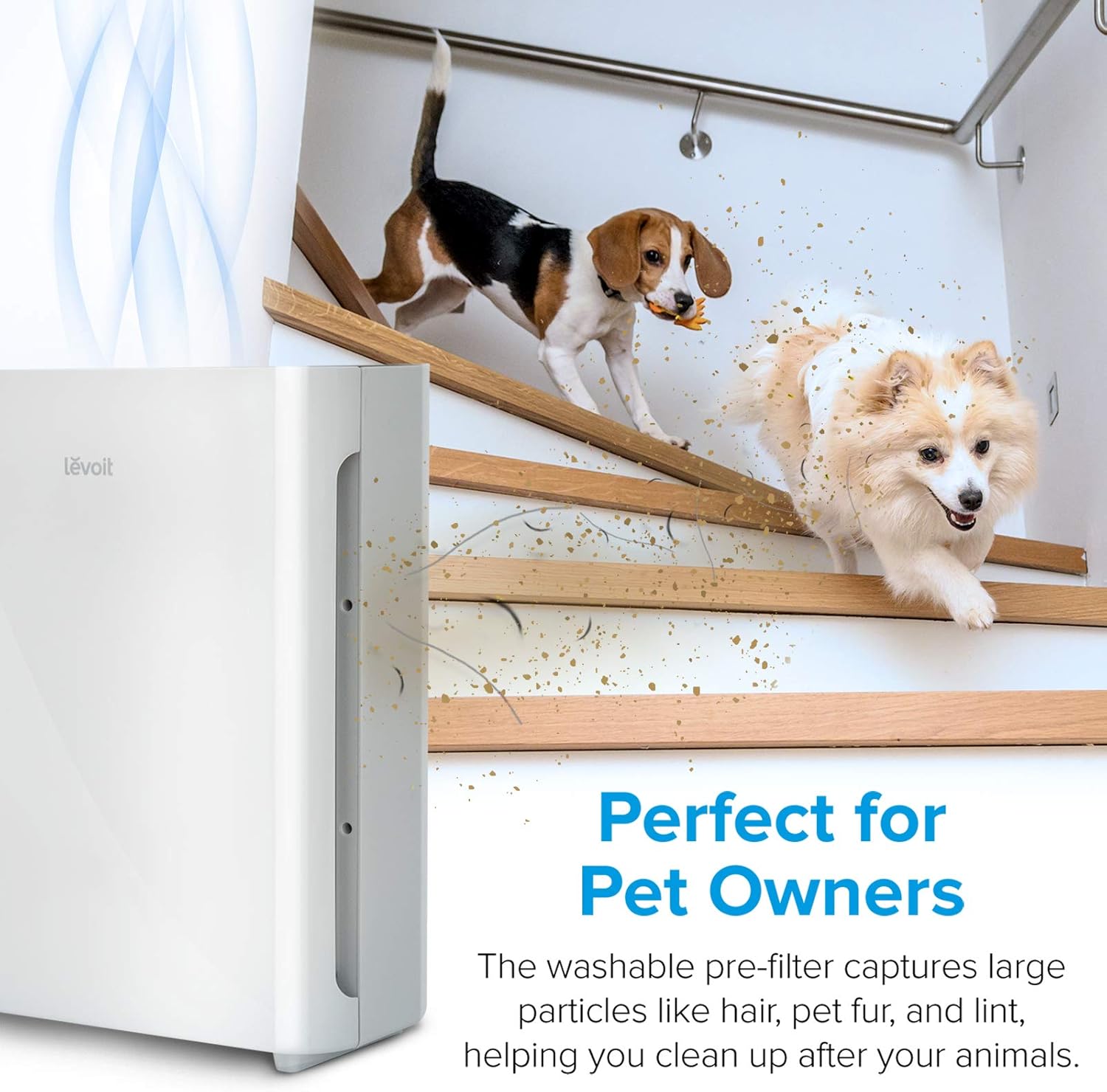 LEVOIT Air Purifier for Home Large Room, H13 True HEPA Filter Cleaner for Allergies and Pets, Smokers, Mold, Pollen, Dust, Quiet Odor Eliminators for Bedroom, Vital 100, 1-Pack, White: Home & Kitchen