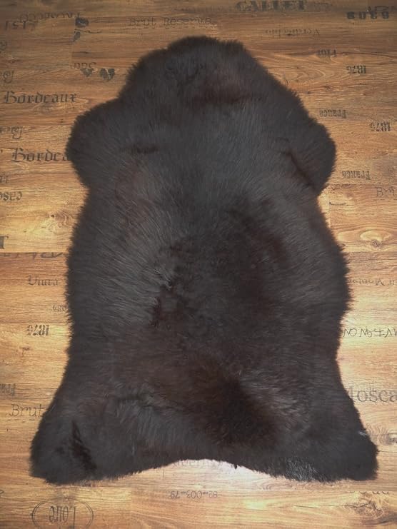 Natur-Fell-Shop Schaffell Lammfell braun 110-120cm