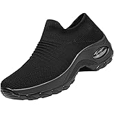 FLWVOG Non Slip Work Shoes Women, Slip On Sneakers Women,Work Shoes Walking Gym Nurse Mesh Casual Fashion Sneakers Comfort Breathable Lightweight