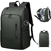 Business Backpack Computer Bag for 15.6 Inch Laptop for Men Women with USB Charging Port Water-Resistant Anti-theft Luggage Backpack Suitcase Casual Daypack for College Weekender Hikking Travel-Green