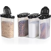 Tupperware Large Spice Shakers, Set of 4, Keeps Dry Herbs and Spices Fresh, BPA-Free, Dishwasher Safe