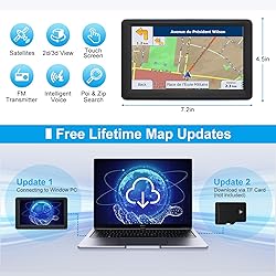 GPS Navigator for Car Truck RV, Latest 2025 Map, 7