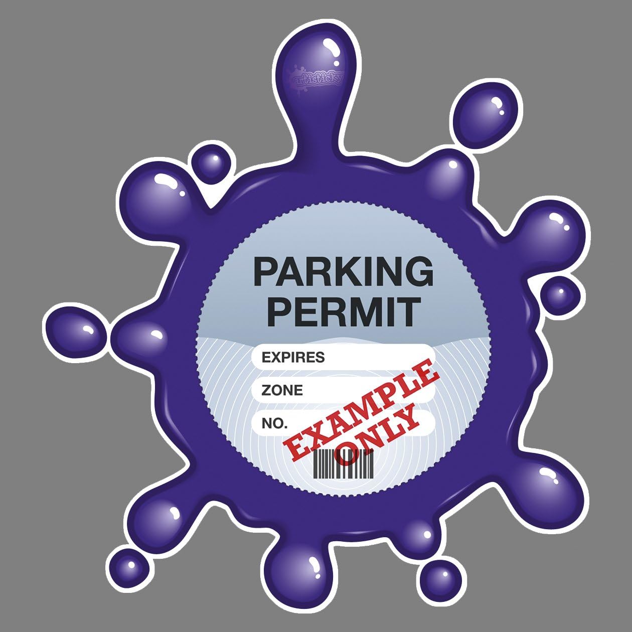 Parking Permit Holder Skin VIOLET SPLAT FREE POSTAGE Amazon.co.uk