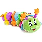 Buckle Toys - Bentley Caterpillar - Travel with Toddler Must Have Activity Toy - Fine Motor Skill Development - Counting and Color Recognition Stuffed Animal