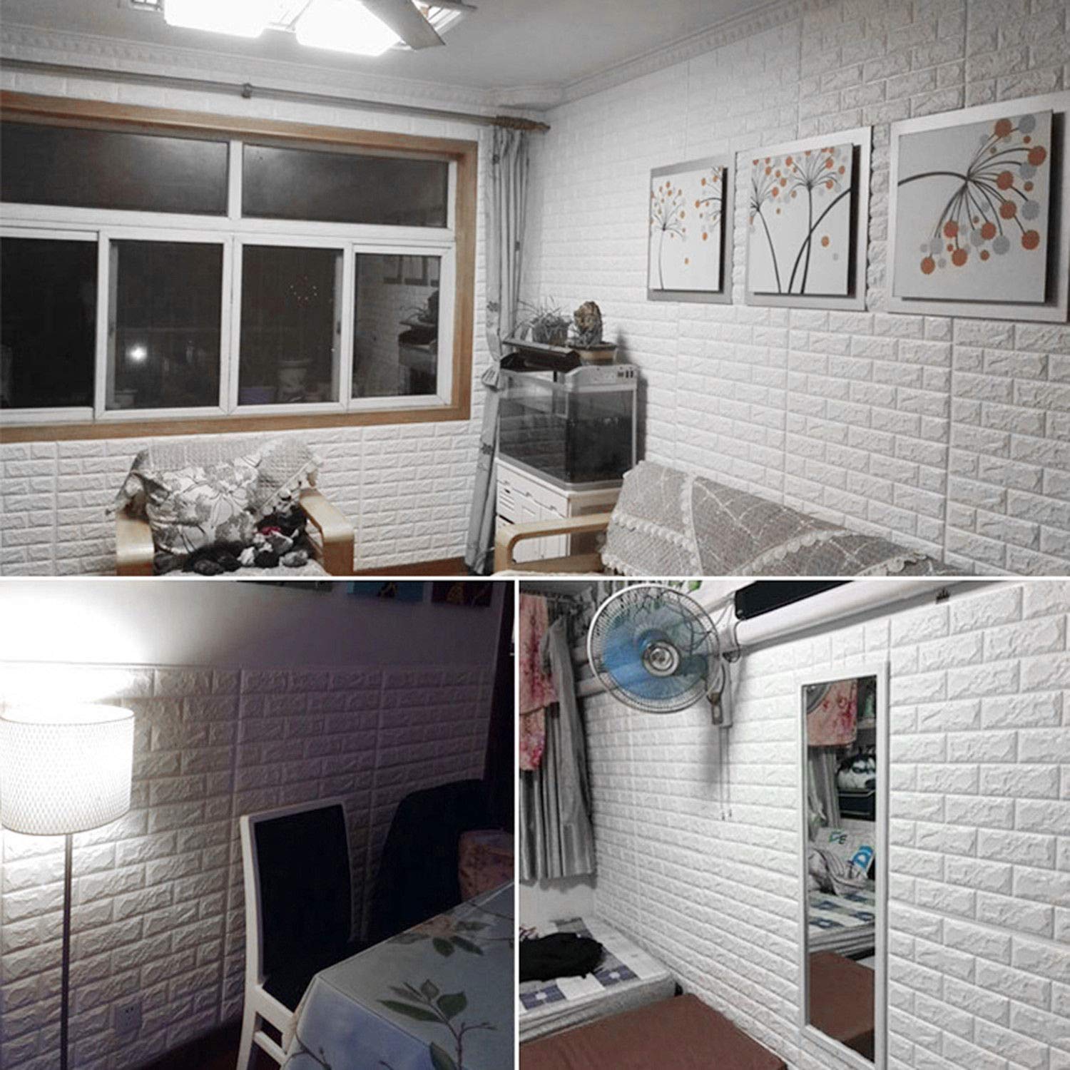 Effetto Pietra Per Camera Da Letto 10 Pezzi Mattoni Bianchi