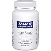 Pure Encapsulations Pure Sleep – Melatonin-Free Calming Sleep Supplement for Relaxation Support- Ashwagandha, Saffron & Valerian – Gluten-Free, Hypoallergenic, Non-GMO – 60 Count (30 Servings)