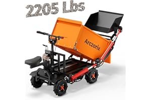 [Electric Hydraulic Front Shovel Dumping] Arczorix Wheelbarrow Utility Cart 48V 45Ah 2000W Capacity 2205Lbs with Front Shovel One-Key Lifting and Lowering Dumper & All-Terrain Wheels