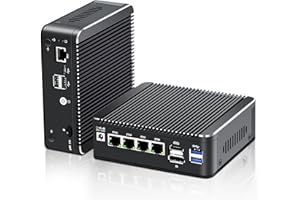 4 LAN i226 2.5G Firewall Micro Appliance, Fanless Firewall Mini PC Alder Lake-N N100, HDMI, DP, Type-C, 4xUSB, COM RJ45, Serv