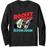 Official Elton John x Rocketman Piano Black Long Sleeve T-Shirt